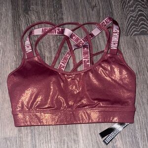 NWOT Victoria's Secret Metallic Sports Bra